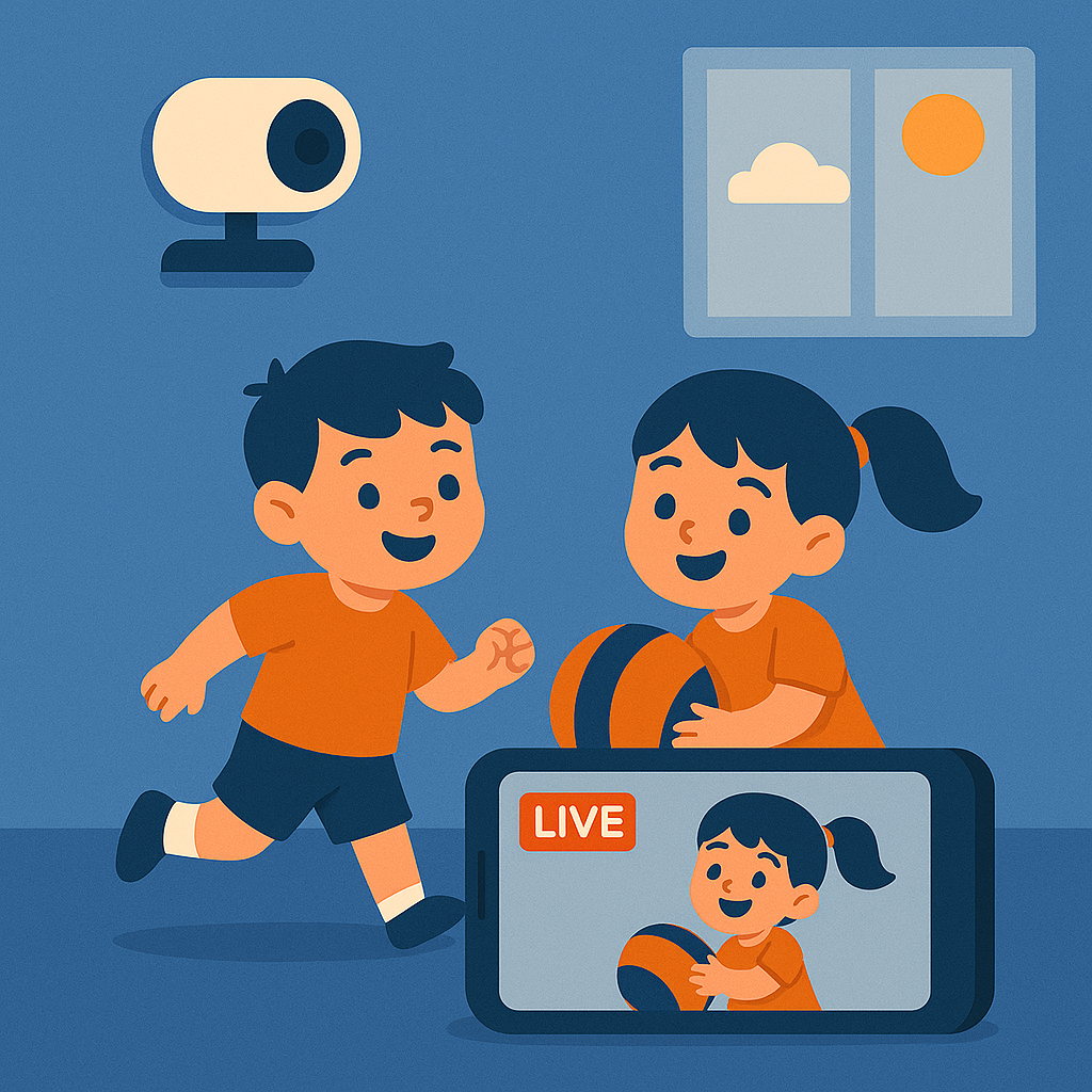 Kids Safety - Monitor playrooms and keep an eye on your children while they play, with real-time notifications.